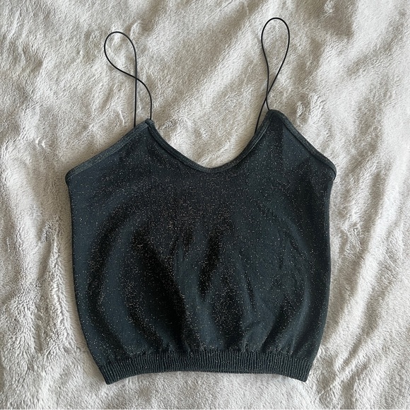 FREE PEOPLE Crop Top Seamless Sparkle Brami - Picture 2 of 6